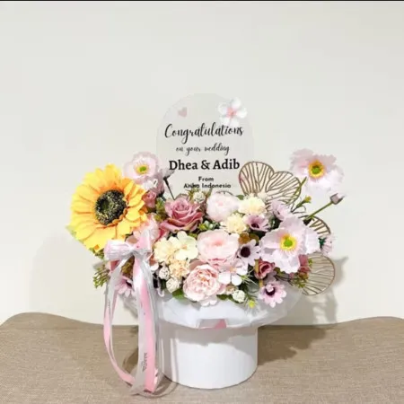 Bloom Box Akrilik Ucapan Wedding Kemang